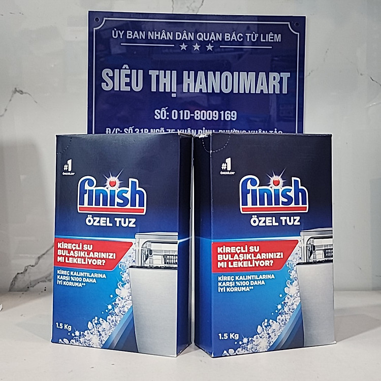 Combo 2 gói Muối rửa bát Finish 1.2kg