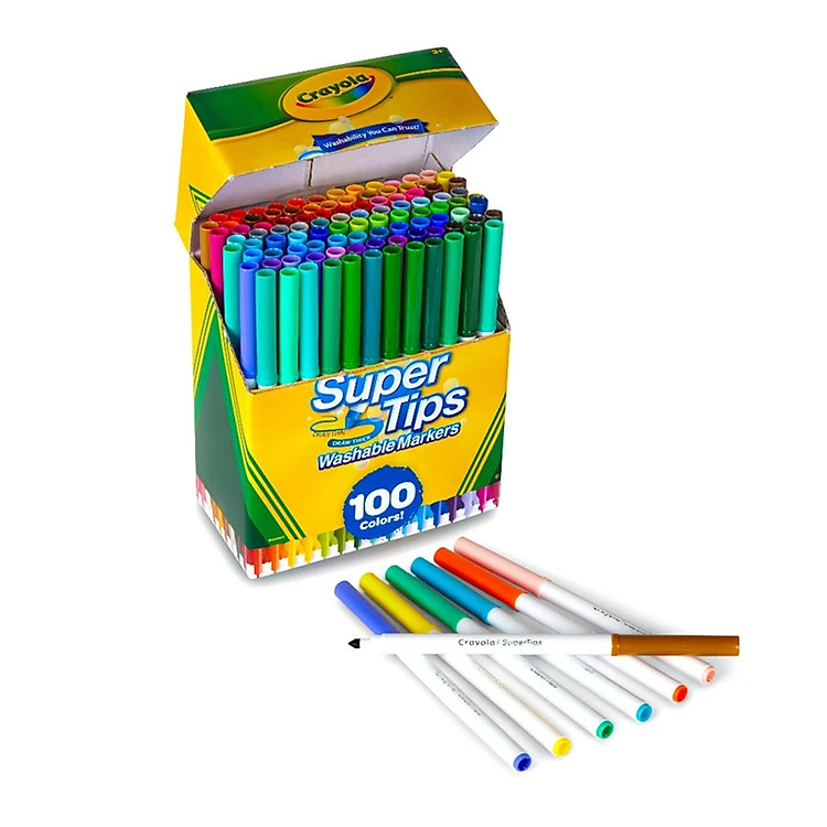 Bộ Bút Lông 100 Màu Crayola Super Tips - Ảnh 4