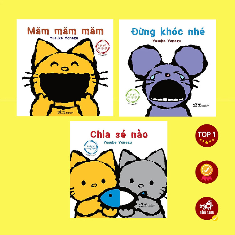 Bộ Lật Giở Tương Tác Song Ngữ: Đừng Khóc Nhé – Măm Măm Măm – Chia Sẻ Nào (Phần 2)