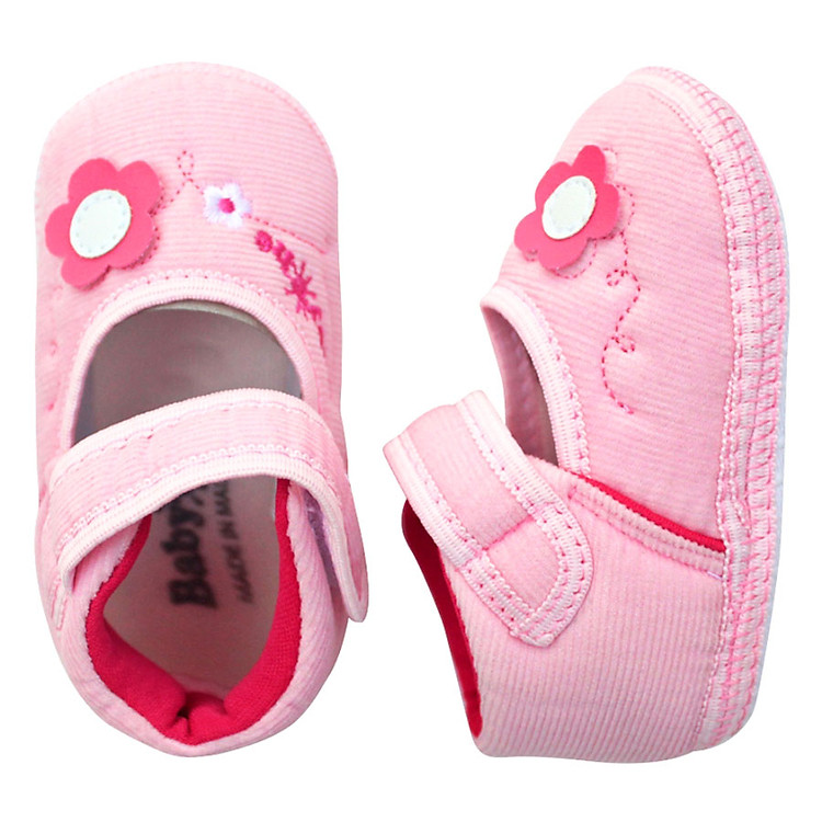 Giày Tập Đi Bé Gái BabyOne Hello B&B SS0822 - Hồng