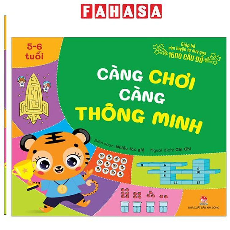 Sách - Giúp Bé Rèn Luyện Tư Duy Qua 1600 Câu Đố - Càng Chơi Càng Thông Minh - 5-6 Tuổi