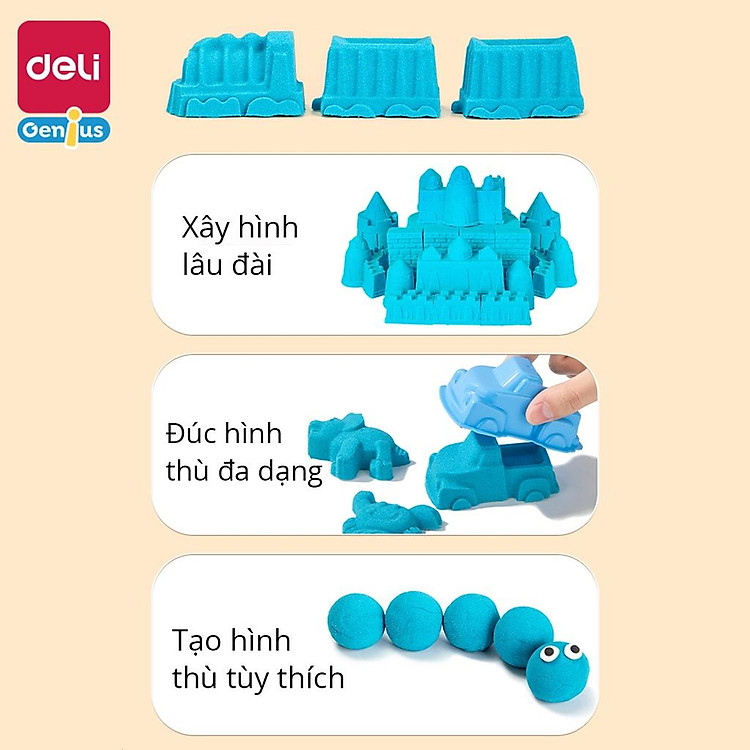 Mua Đồ Chơi Cát Động Lực Deli 67868 500g Chính hãng Ưu đãi - Hình ảnh 5