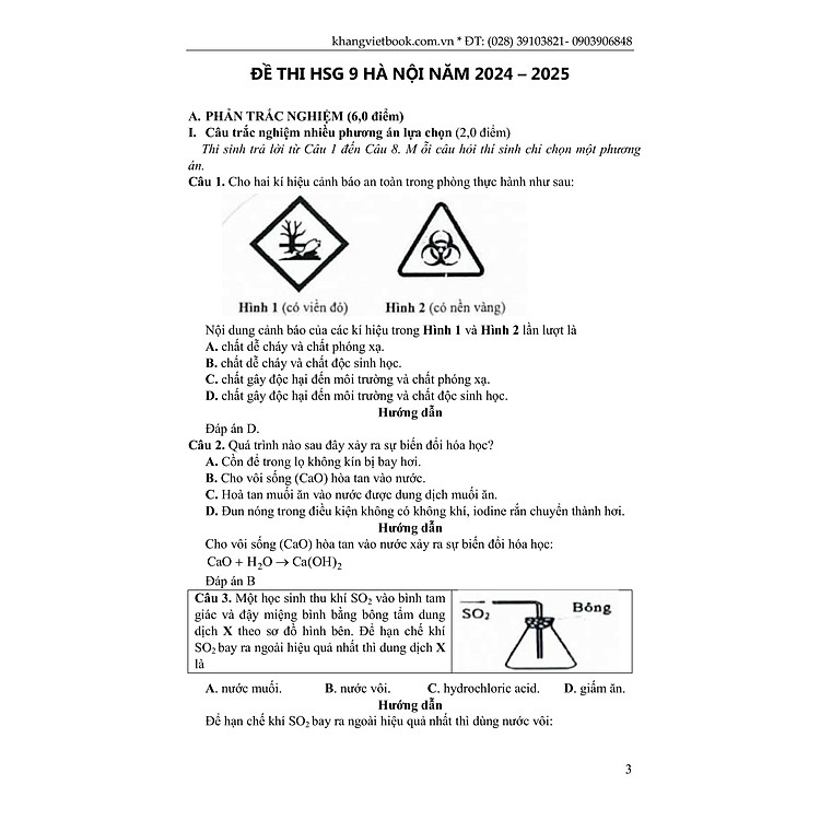 Bộ Đề Thi Học Sinh Giỏi Và Ôn Thi Vào Lớp 10 Chuyên Hóa - Ảnh 6