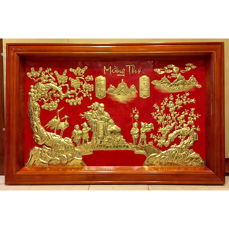 Tranh đồng chúc thọ Ông - M062