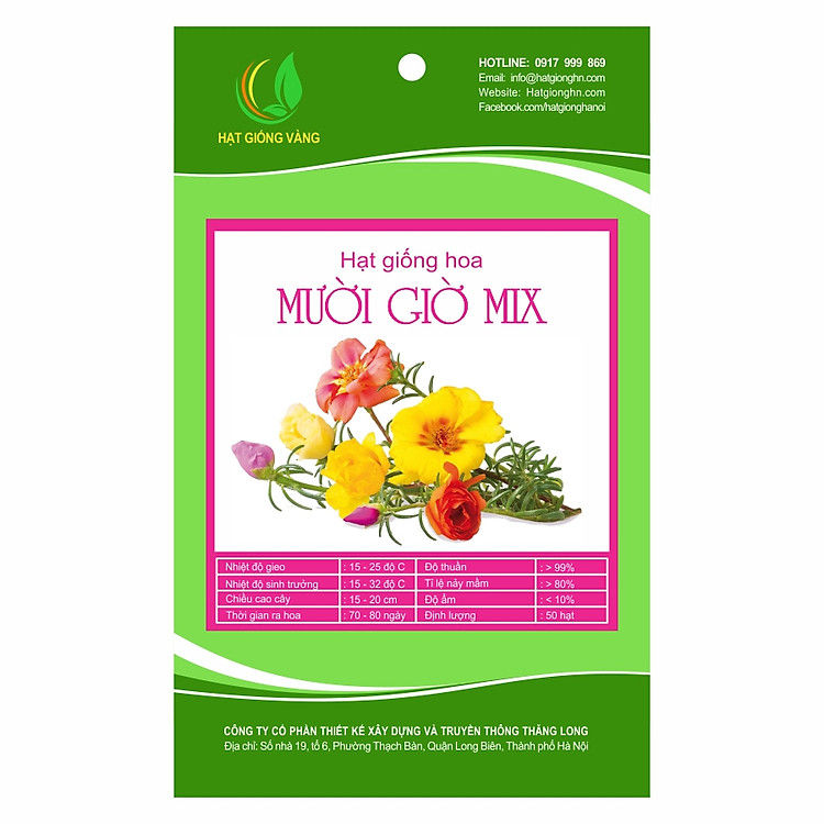 Hạt giống hoa Mười giờ Mix Golden Seeds 50 Hạt