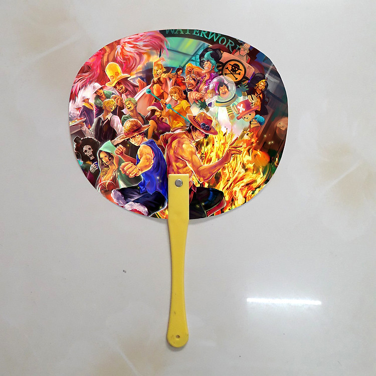 Quạt cầm tay in ảnh 2 mặt One Piece (mẫu ngẫu nhiên) - Ảnh 2