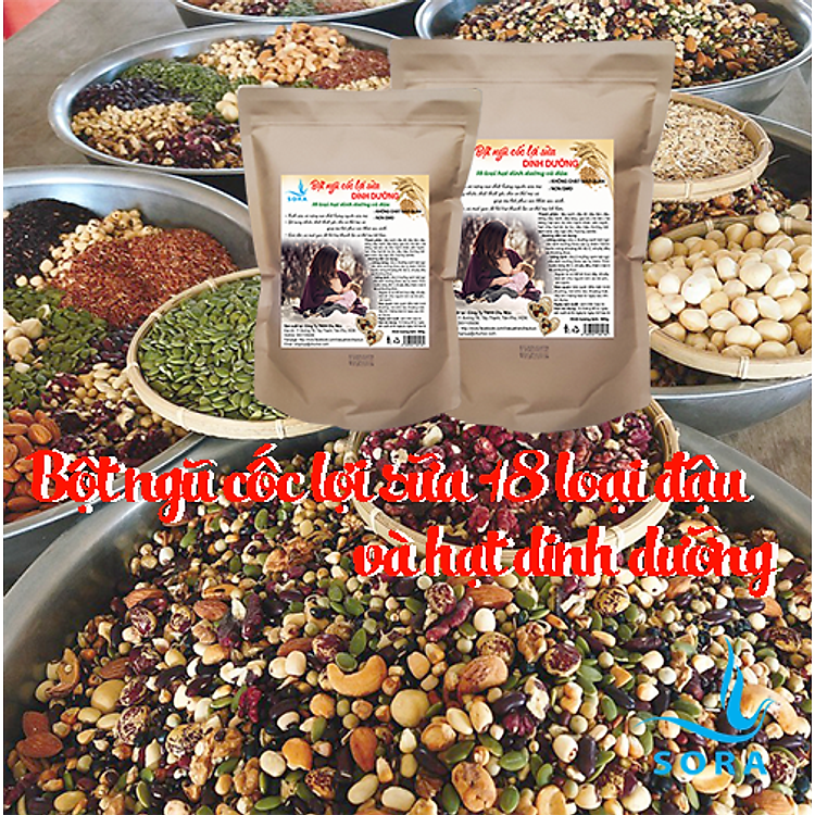 Sora Bột ngũ cốc lợi sữa 500g Uy tín Tiết kiệm - Hình ảnh 4