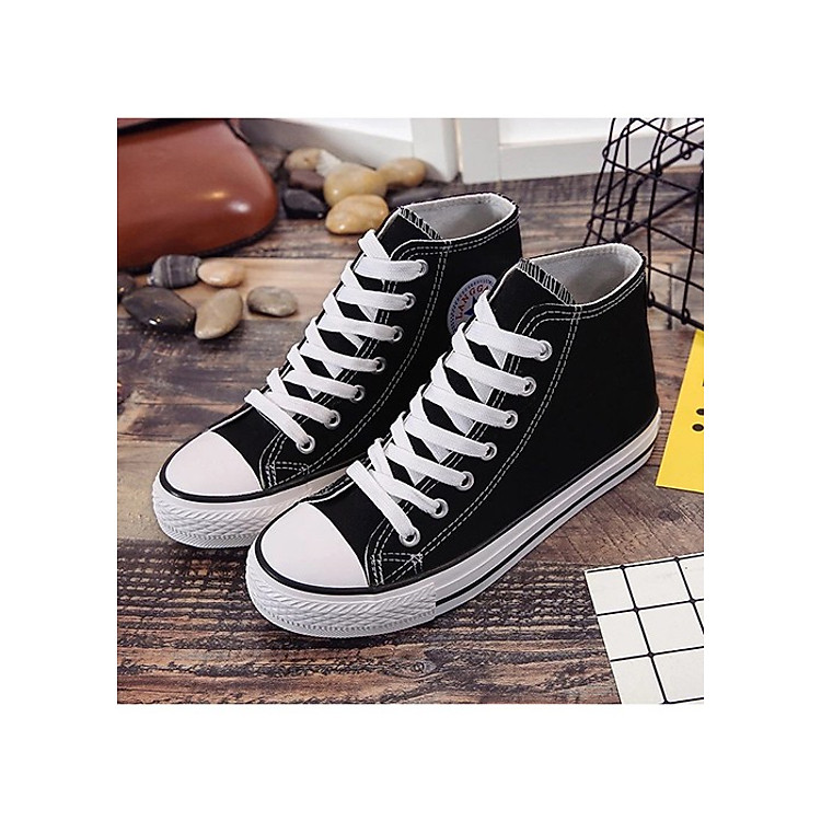 Giày thể thao sneaker nữ cao cổ phong cách thời trang, trẻ trung
