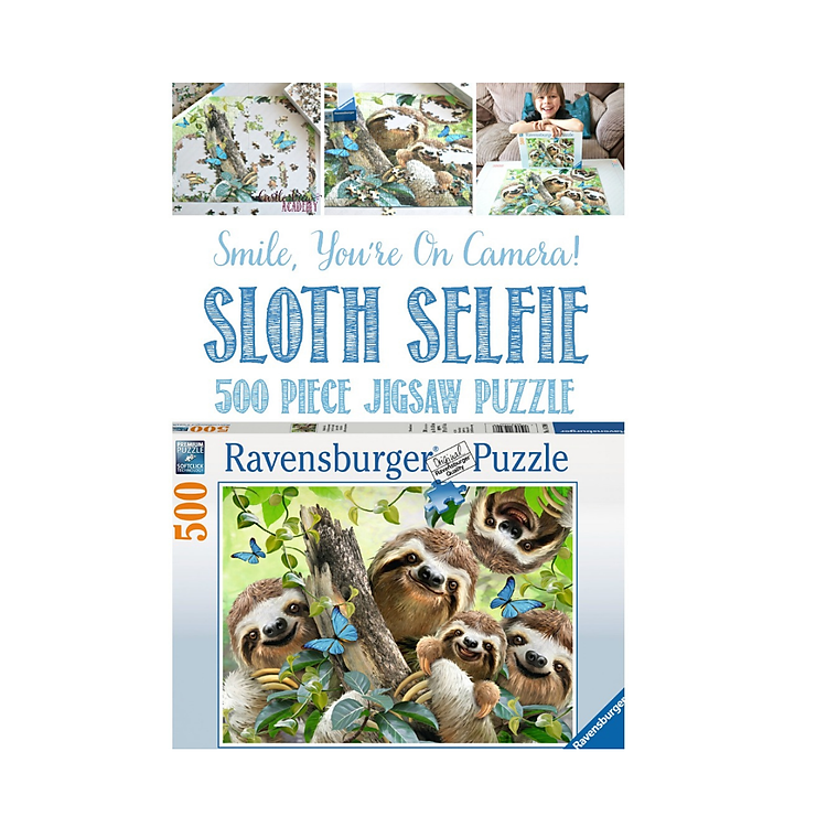 Puzzle Sloth Selfie 500 mảnh RAVENSBURGER Chính hãng Tiết kiệm - Hình ảnh 3