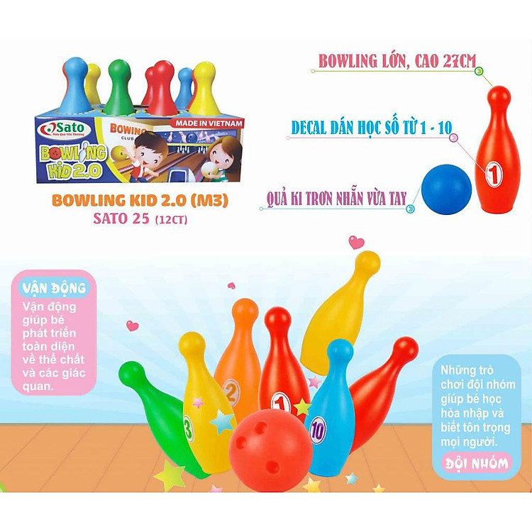 Đồ Chơi Bowling Vận Động Cho Bé Chính hãng Giá tốt - Hình ảnh 4