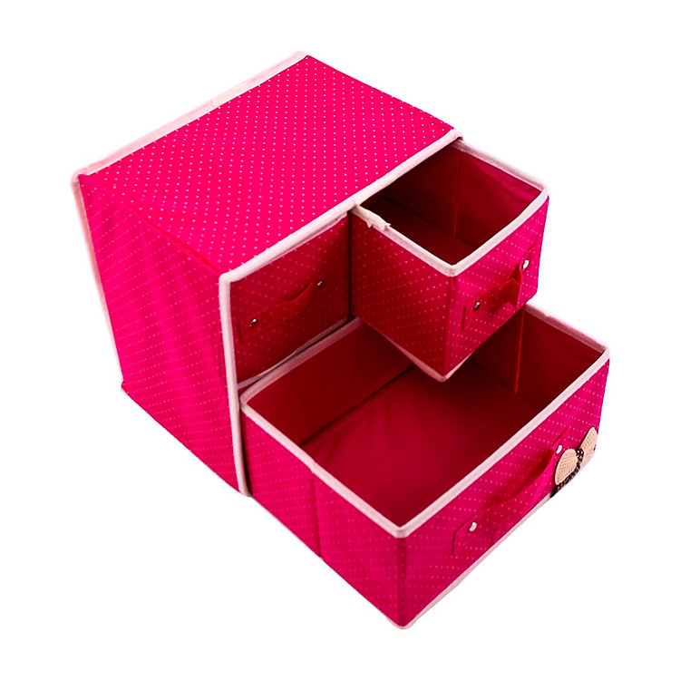 Tủ vải đựng đồ 2 tầng 3 ngăn Panda - Màu ngẫu nhiên