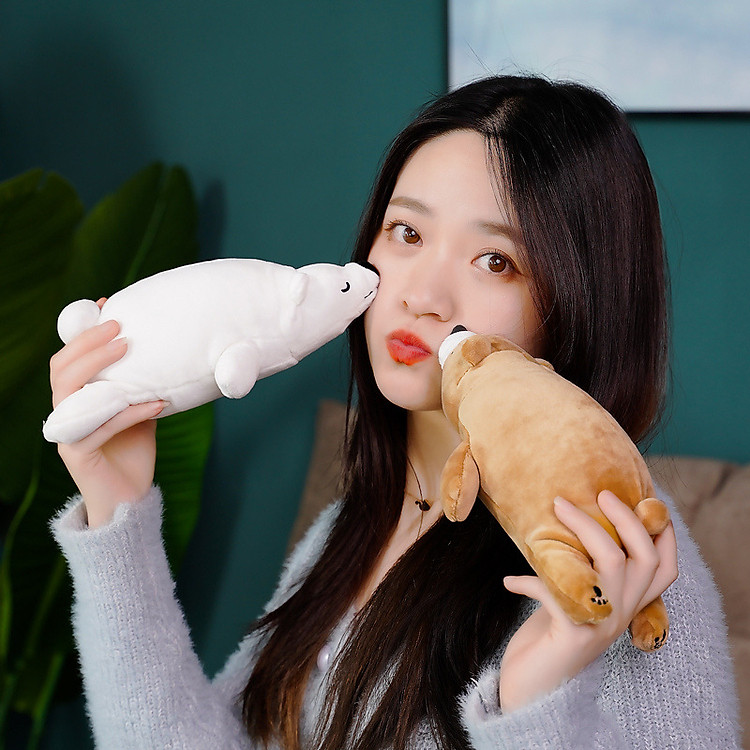 Gấu Bông Gấu Bắc Cực Nằm 35cm Chính hãng Tiết kiệm - Hình ảnh 3