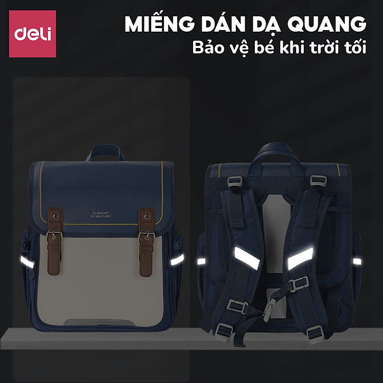 Balo Chống Gù Có Nắp Deli (Ulzzang Trắng) - Ảnh 4