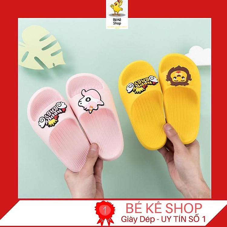 DÉP QUAI NGANG ĐÚC NGUYÊN KHỐI DẠNG SIÊU NHẸ CHO BÉ TRAI BÉ GÁI HAPPY BABY