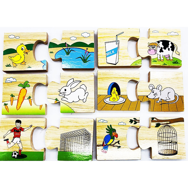 Đồ chơi gỗ - xếp hình trí tuệ: tìm hình phù hợp