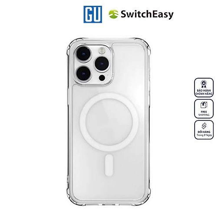 Ốp Switcheasy MagEasy Atom M For iPhone 14 Series, thiết kế góc AIR-SHIELD, chống va đập Hàng Chính Hãng