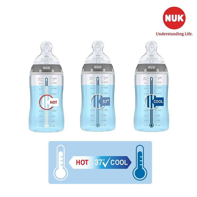Mua Bình sữa cảm biến nhiệt NUK 300ML Giá rẻ - Hình ảnh 4