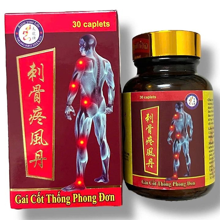 Viên uống đau nhức xương khớp Gai cốt thống phong đơn - Hộp 30 viên - Xuất xứ Malaysia - Mã số 1508