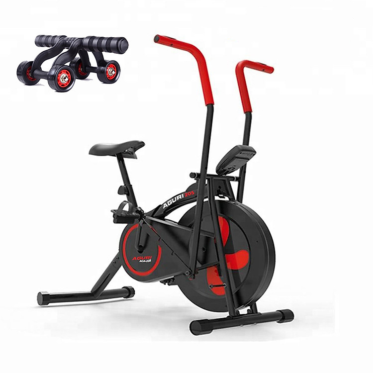 Xe Đạp Tập Thể Dục Tại Nhà Aguri AGA-205 + Kèm con lăn tập cơ bụng 4 bánh