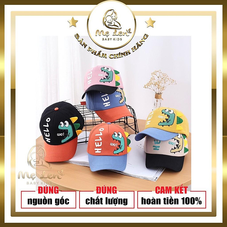 Nón lưỡi trai họa tiết Khủng Long Hàn Quốc cho các Bé Từ 3 - 7 Tuổi