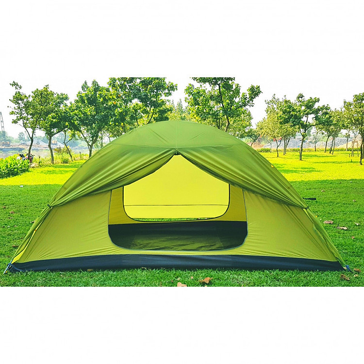 Lều cắm trại 8 người - Xanh cốm phối vàng