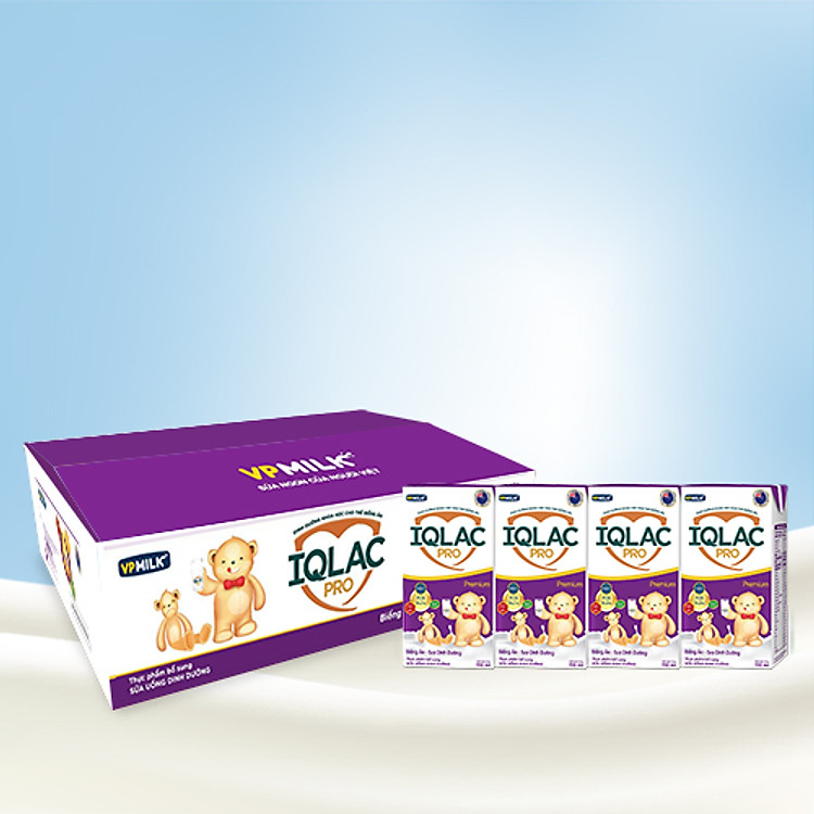 Thùng 48 Hộp Sữa Bột Pha Sẵn VPMilk IQLac Pro Biếng Ăn Suy Dinh Dưỡng - Premium (110ml/ Hộp)