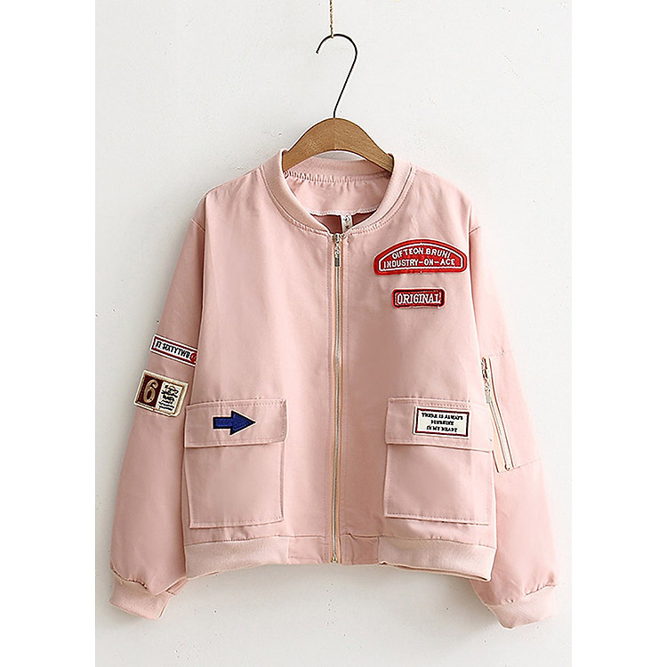 Áo Khoác Bomber Kaki Logo 595