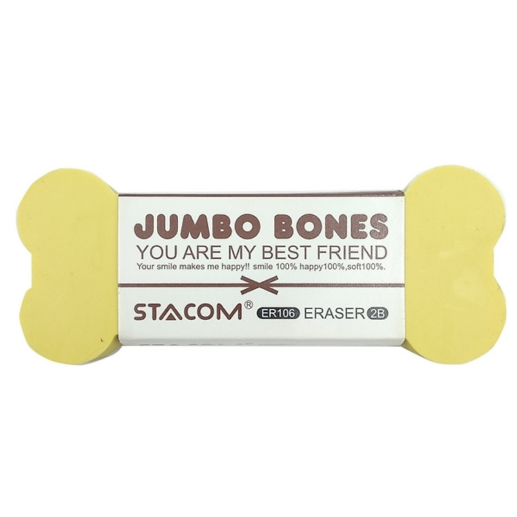Gôm Stacom Jumbo Bones Lớn ER106 – Màu Vàng