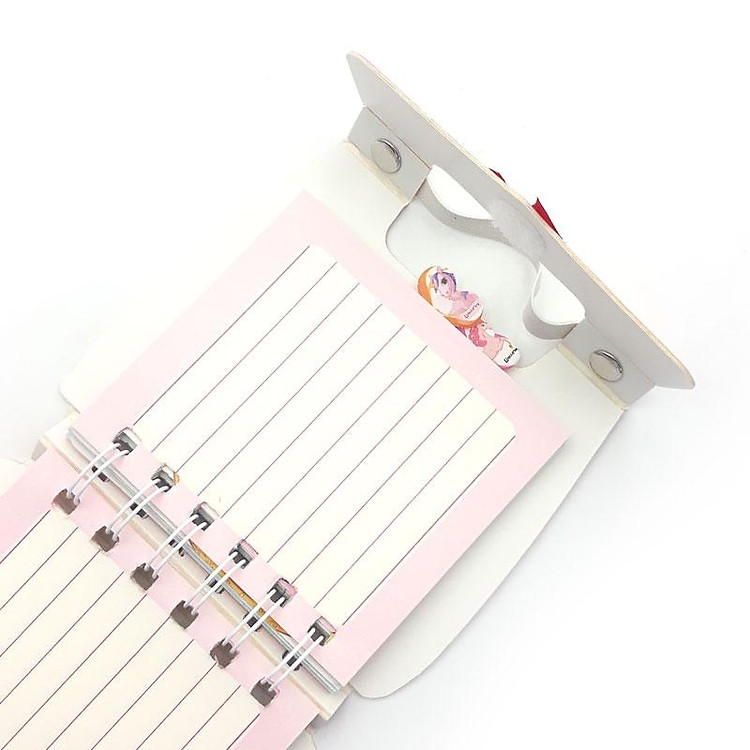 Sổ Lò Xo Có Nút Bấm Unicorn 1257 - Màu Hồng - Ảnh 3