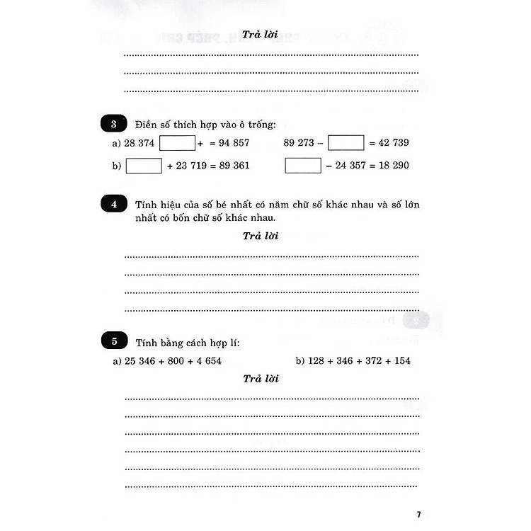 Vở Bài Tập Nâng Cao Toán Lớp 4 - Bám Sát SGK Chân Trời Sáng Tạo (Tập 1) - Ảnh 5