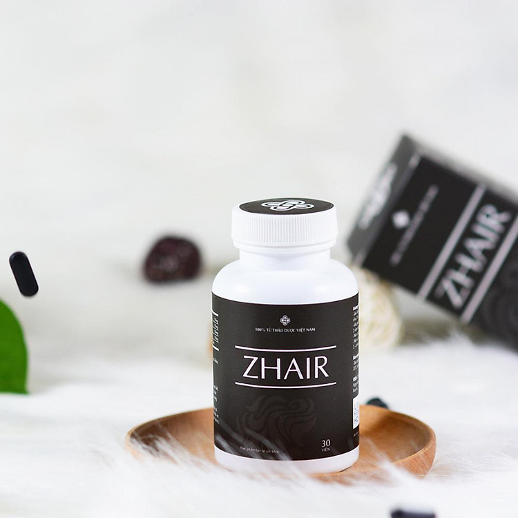Thực Phẩm Bảo Vệ Sức Khỏe ZHAIR Viên Uống Đen Tóc, Ngăn Ngừa Gãy Rụng (30 Viên/Hộp)