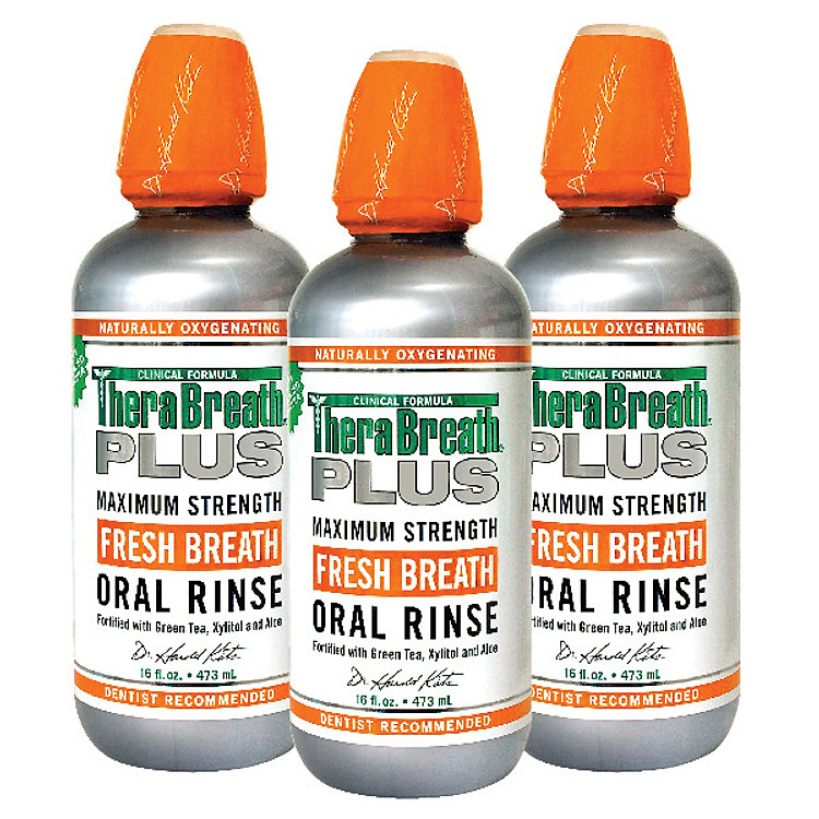 Combo 3 Chai Nước Súc Miệng Therabreath Plus hỗ trợ điều trị Hôi Miệng (473ml)