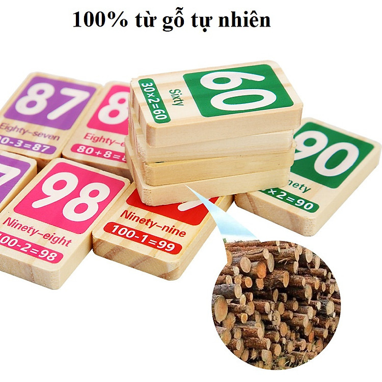 Bộ Domino Số 100 Đồ Chơi Gỗ Chính hãng Giá tốt - Hình ảnh 3