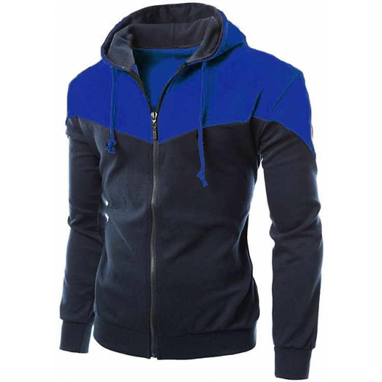 Áo Khoác Nỉ Nam Phối Màu Có Nón Dày Dặn