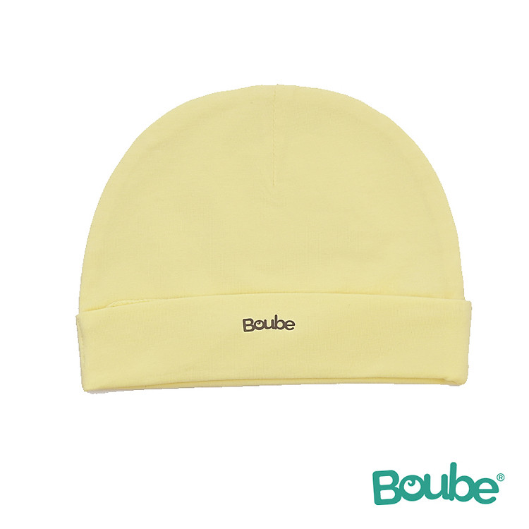 Set phụ kiện nón, bao tay, bao chân màu vàng cho bé sơ sinh Boube, Vải Cotton Organic thoáng mát - Size Newborn