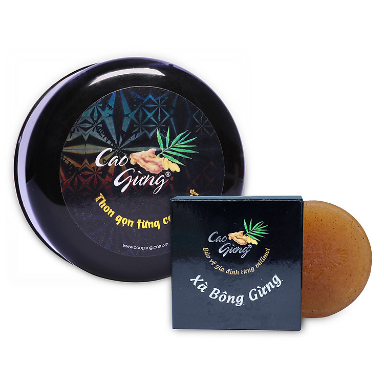 Bộ Đôi Cao Gừng Tan Mỡ Và Xà Bông Gừng Giúp Hỗ Trợ Giảm Mỡ Thừa Sạch Khuẩn Ngừa Mụn Lưng