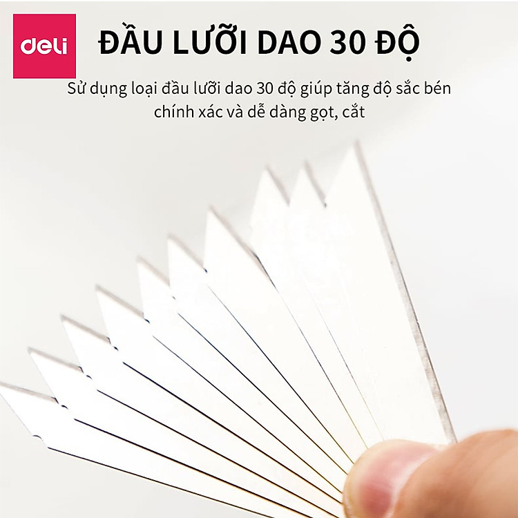 Lưỡi Dao Rọc Giấy Deli (10 chiếc) - Ảnh 7