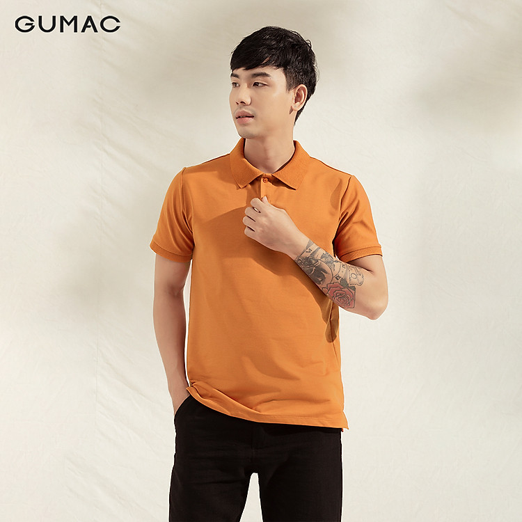 Áo polo nam GUMAC ABA1112 chất liệu da cá