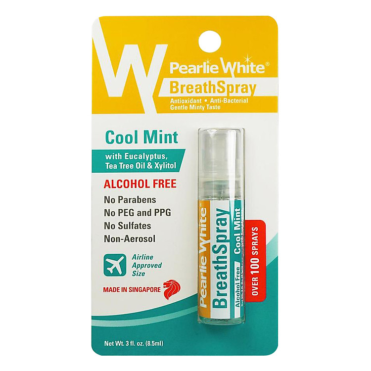 Ống Xịt Diệt Khuẩn Thơm Miệng Coolmint Pearlie White (8.5ml)