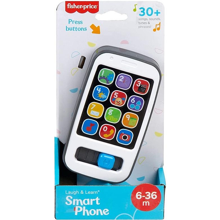 Điện thoại thông minh cho bé yêu bấm số, hơn 20 bản nhạc âm thanh (Fisher-Price Laugh & Learn Smart Phone)