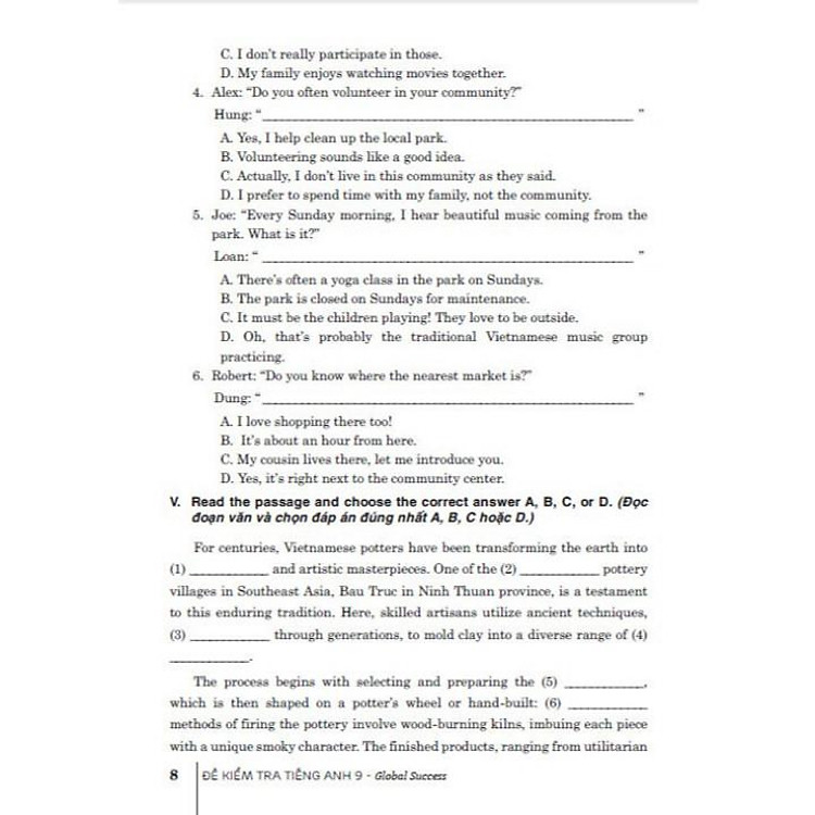 Đề kiểm tra tiếng anh 9 (dùng kèm sgk kết nối) (HA-MK1) - Ảnh 6