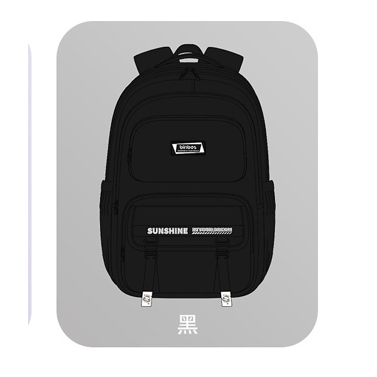 Balo học sinh BINBES B-3530 chống thấm nước (màu đen)