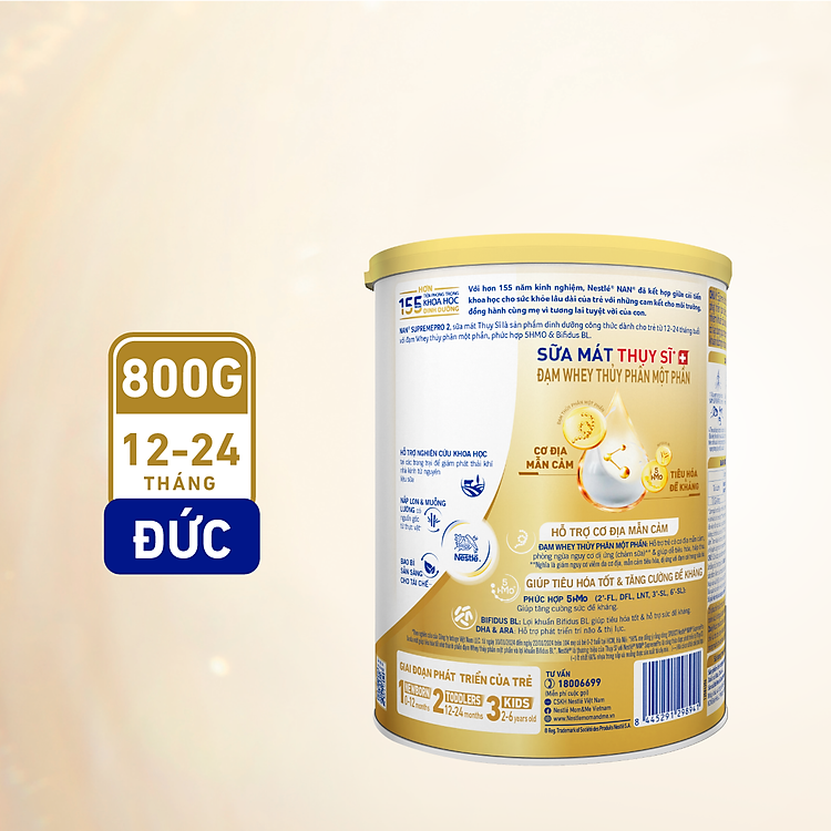 Sữa bột Nestlé NAN SUPREMEPRO 2 800g Chính hãng Giá tốt - Hình ảnh 5