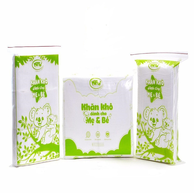 Bộ 3 sản phẩm: Khăn khô đa năng Mipbi cao cấp loại 600g, loại 300g, loại 260g (3 gói)