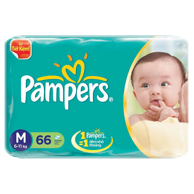 Tã Dán Pampers Gói Đại M66 (66 Miếng)