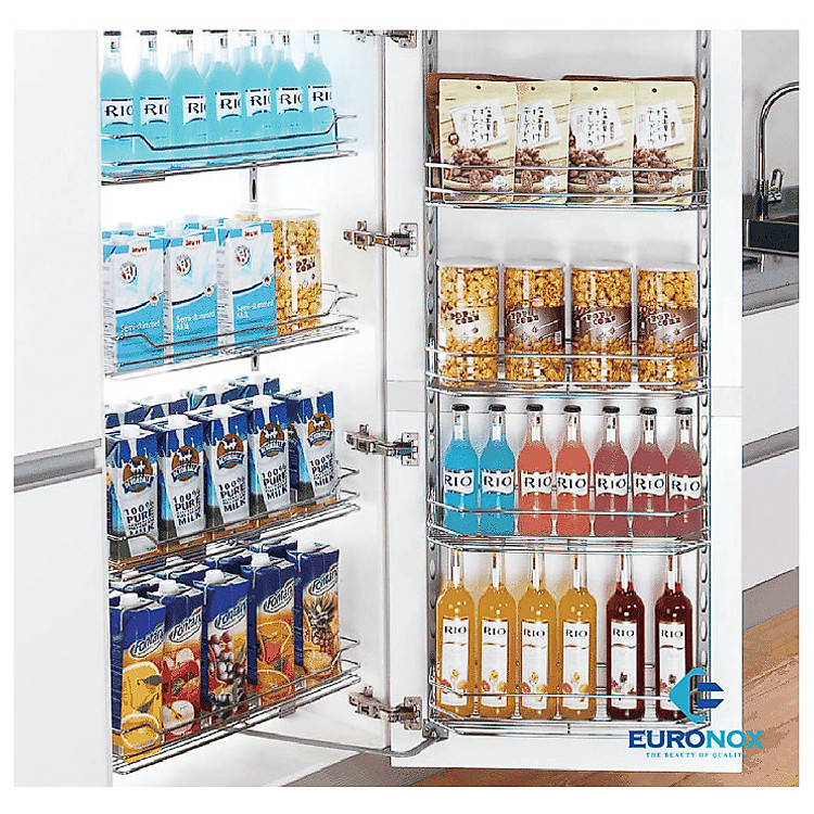 Tủ kho nan cánh mở - 4 tầng 4-Shelf Push-to-Open Pantry Unit with Flat-bar