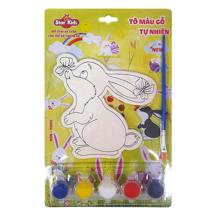 Bộ Tô Màu Gỗ Star Kids Con Thỏ K201