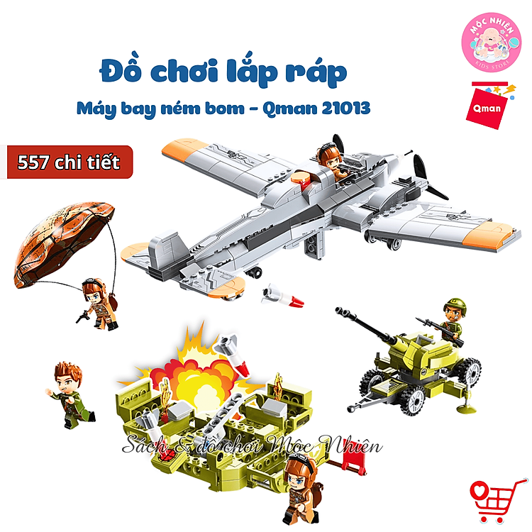 Mua tại Tiki: Đồ chơi lắp ráp Máy bay chiến đấu Qman Chính hãng Giá tốt