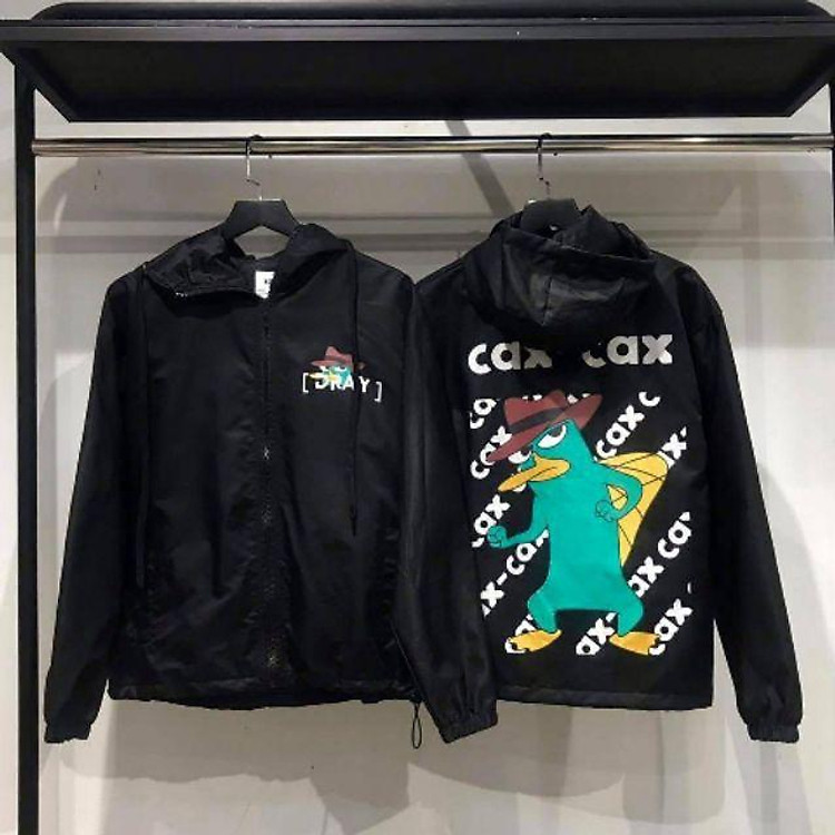 ÁO KHOÁC DÙ NAM NỮ IN HOẠT HÌNH