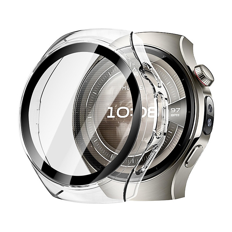 Ốp Case PC Mặt Kính Cường Lực chống va đập cho Huawei Watch 5 Size 42mm / 46mm - Hàng Chính Hãng
